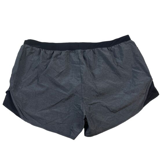 NWT Under Armour Women's Fly By 2.0 Running Shorts Black Gray Heather Size XL - Picture 2 of 10